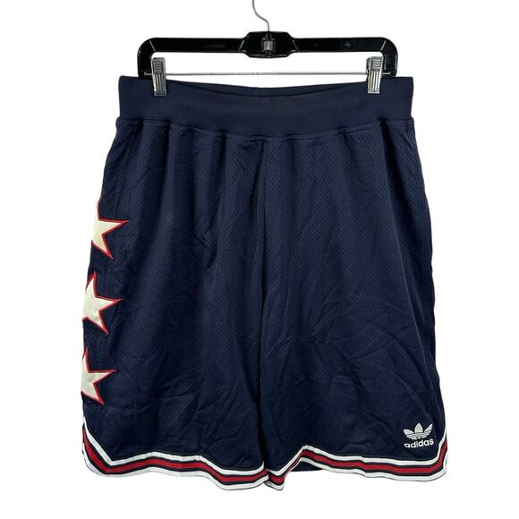 Adidas Originals Team USA Basketball Shorts Size Medium Navy Blue Stars Stripes - Picture 1 of 11